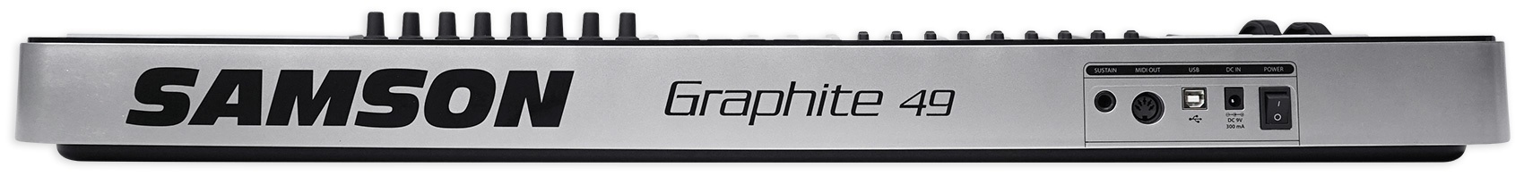 Samson Graphite 49 Key USB MIDI DJ Keyboard Controller w/Fader/Pads+Headphones