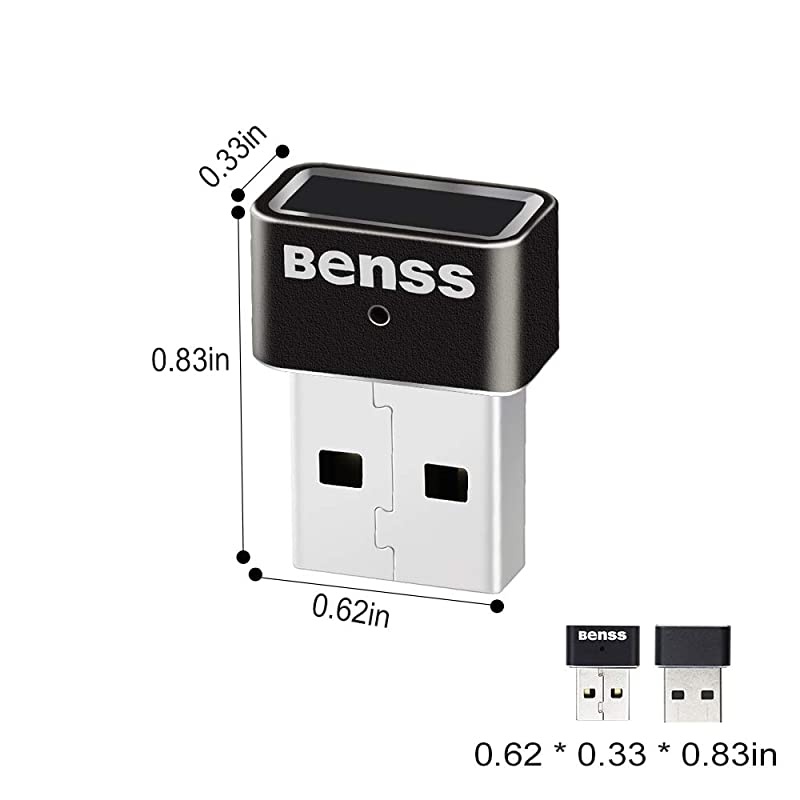 Fingerprint Reader Windows 10 Hello for PC Windows Hello Fingerprint Scanner Fingerprint Sensor Multi Finger 360 Degree Touch Speedy Matching Biometric PC Laptop