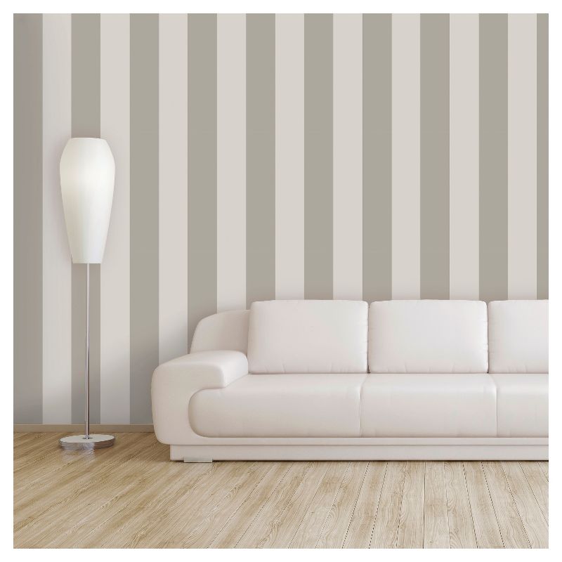 Devine Color Suit & Tie Peel & Stick Wallpaper Brown/Whie