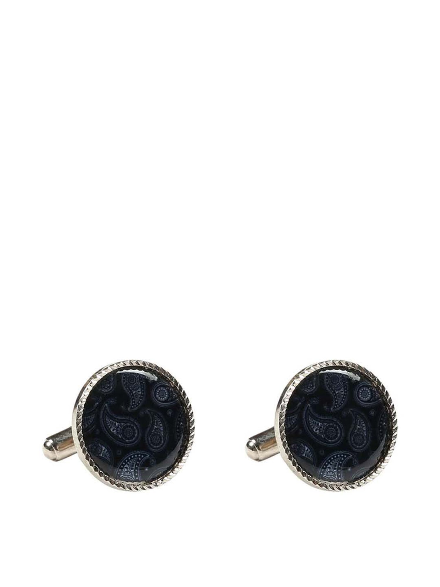Tossido Black Printed Cufflinks