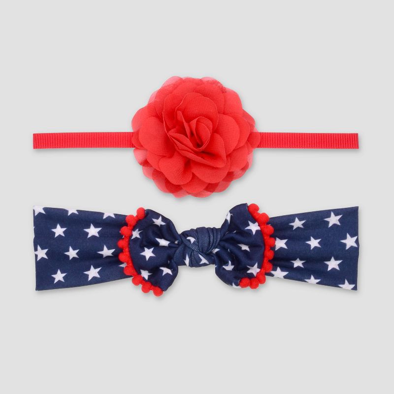 Baby Girls' 2pk Bow Headwrap - Just One You® made by carter's Red