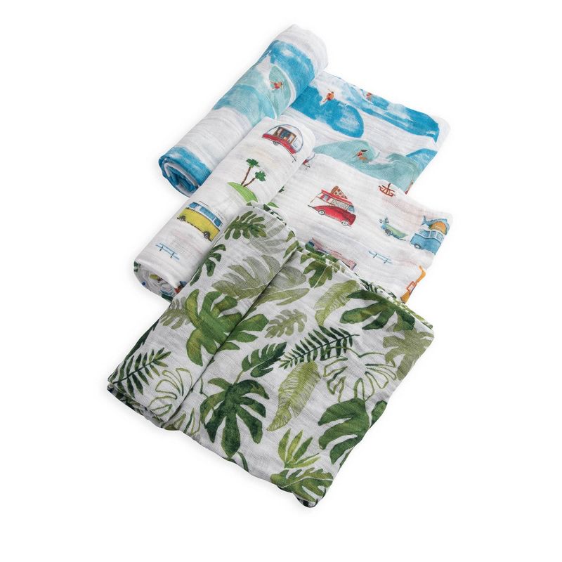 Little Unicorn Cotton Muslin Swaddle Blankets - Summer Vibe