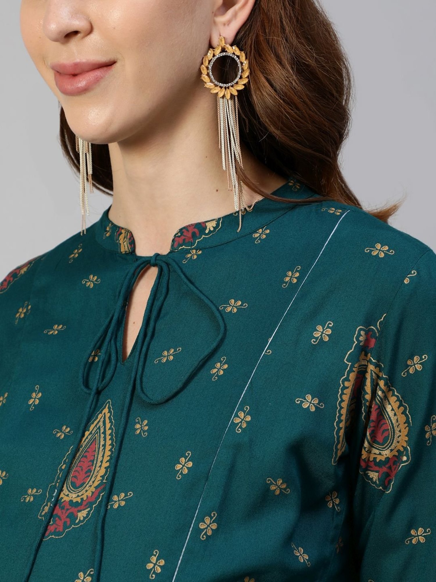 Anubhutee Green Print Maternity Dress