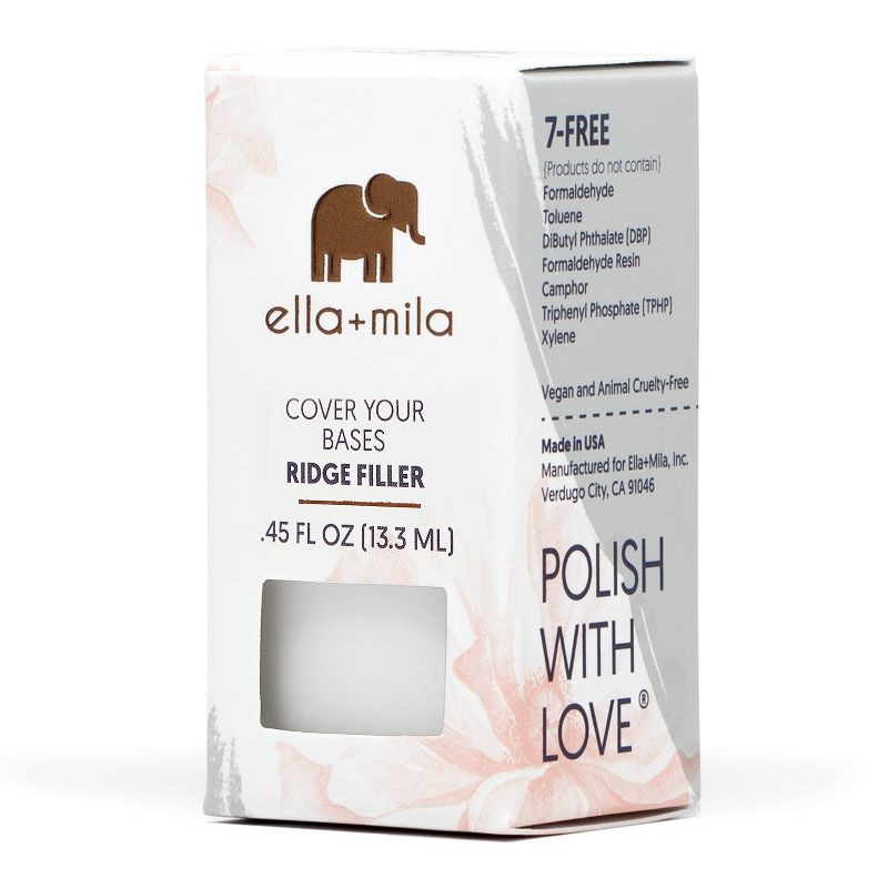 ella+mila Nail Care Ridge Filler Base Coat (Cover Your Bases) - 0.45 fl oz