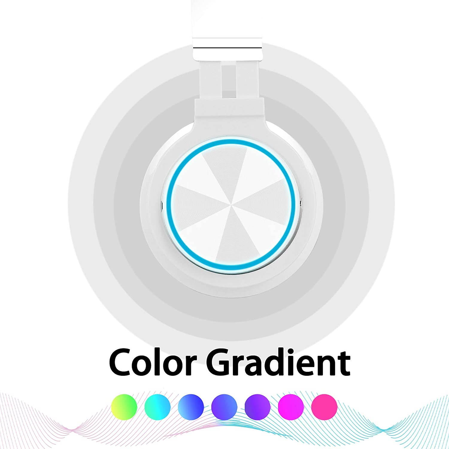 LUUSAMA Active Noise Cancelling Headphones Bluetooth Wireless Headphones Over Ear,  30 Hours Playtime for Travel/Work, White