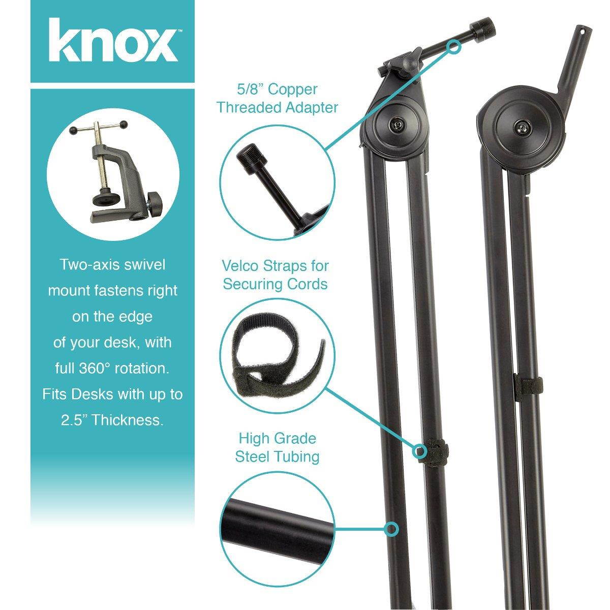 Knox Gear 38" Microphone Studio Stand for Yeti and Snowball Microphones