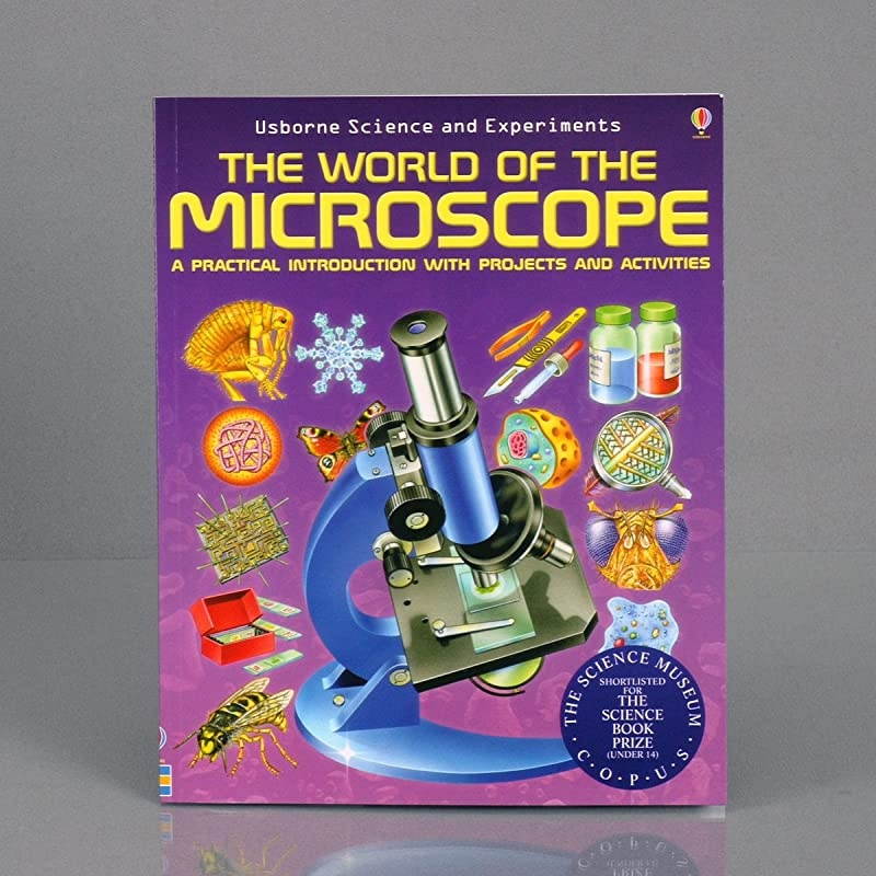 M60ABTK Beginner Microscope Kit Mirror Illumination WF10x and WF16x Eyepieces 40x640x Magnification Includes Case 5 Blank Slides 5 Prepared Slides and Book