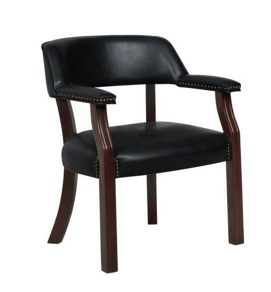 Office Chair with Nailhead Trim Black