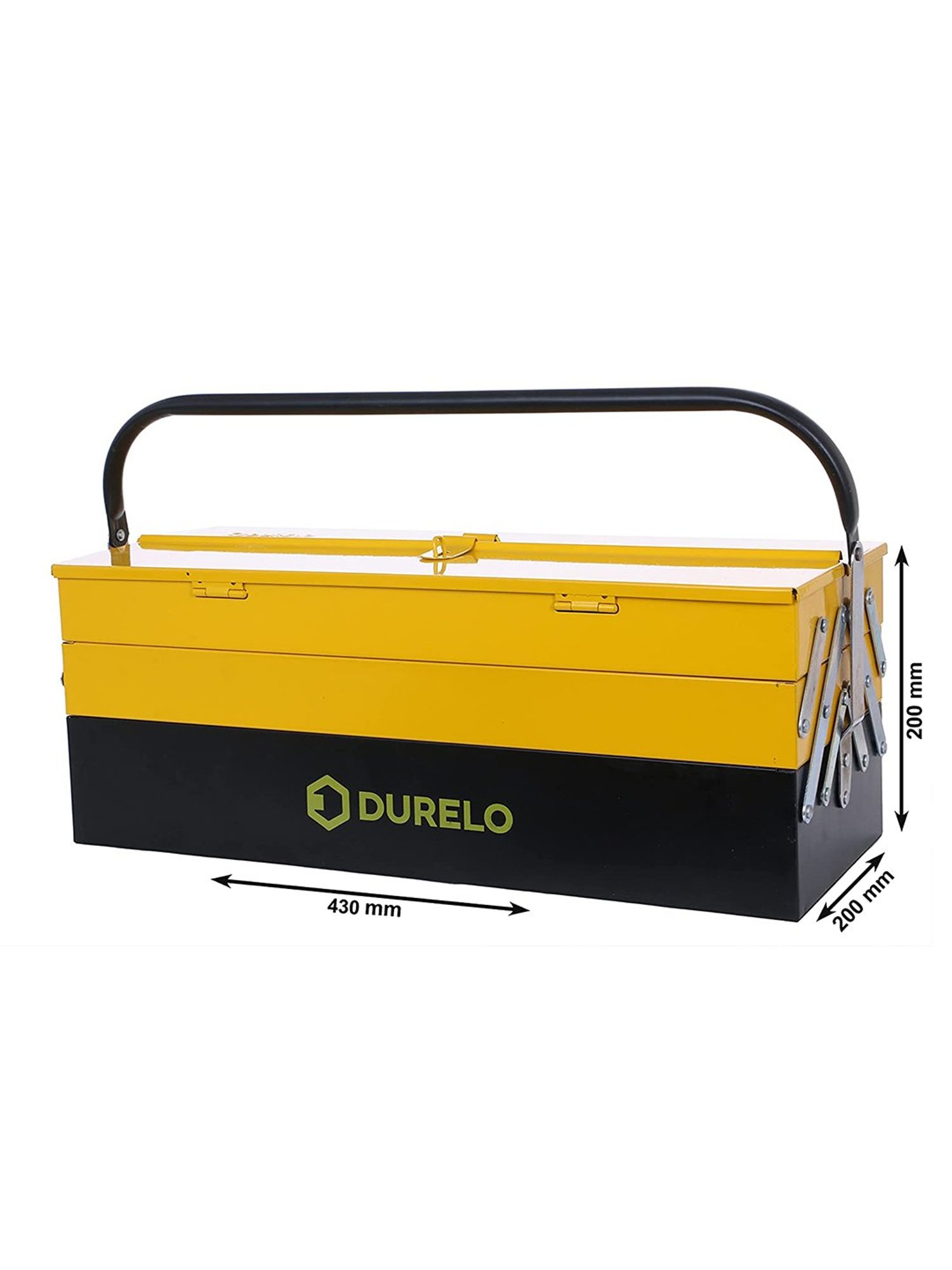 DURELO D33-17-5 Metal Tool Box (Yellow/Black)