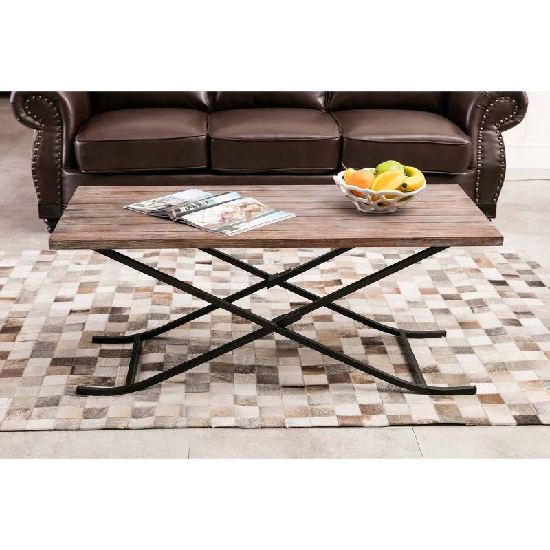 Miriam Cocktail Table Weathered Fir & Black - Boraam