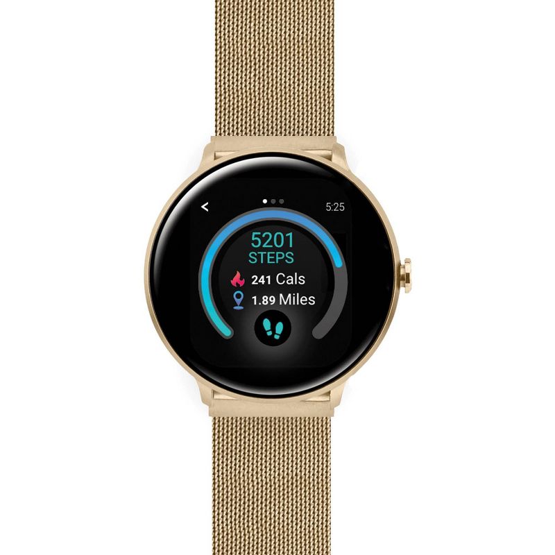 iTouch Sport Fitness Smartwatch - Gold Case with Gold Mesh Strap