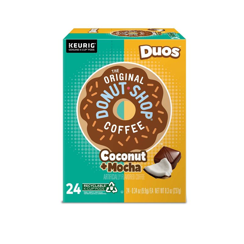 The Original Donut Shop Duos Coconut + Mocha Keurig Single-Serve K-Cup Coffee Pods, Medium Roast Coffee - 24ct
