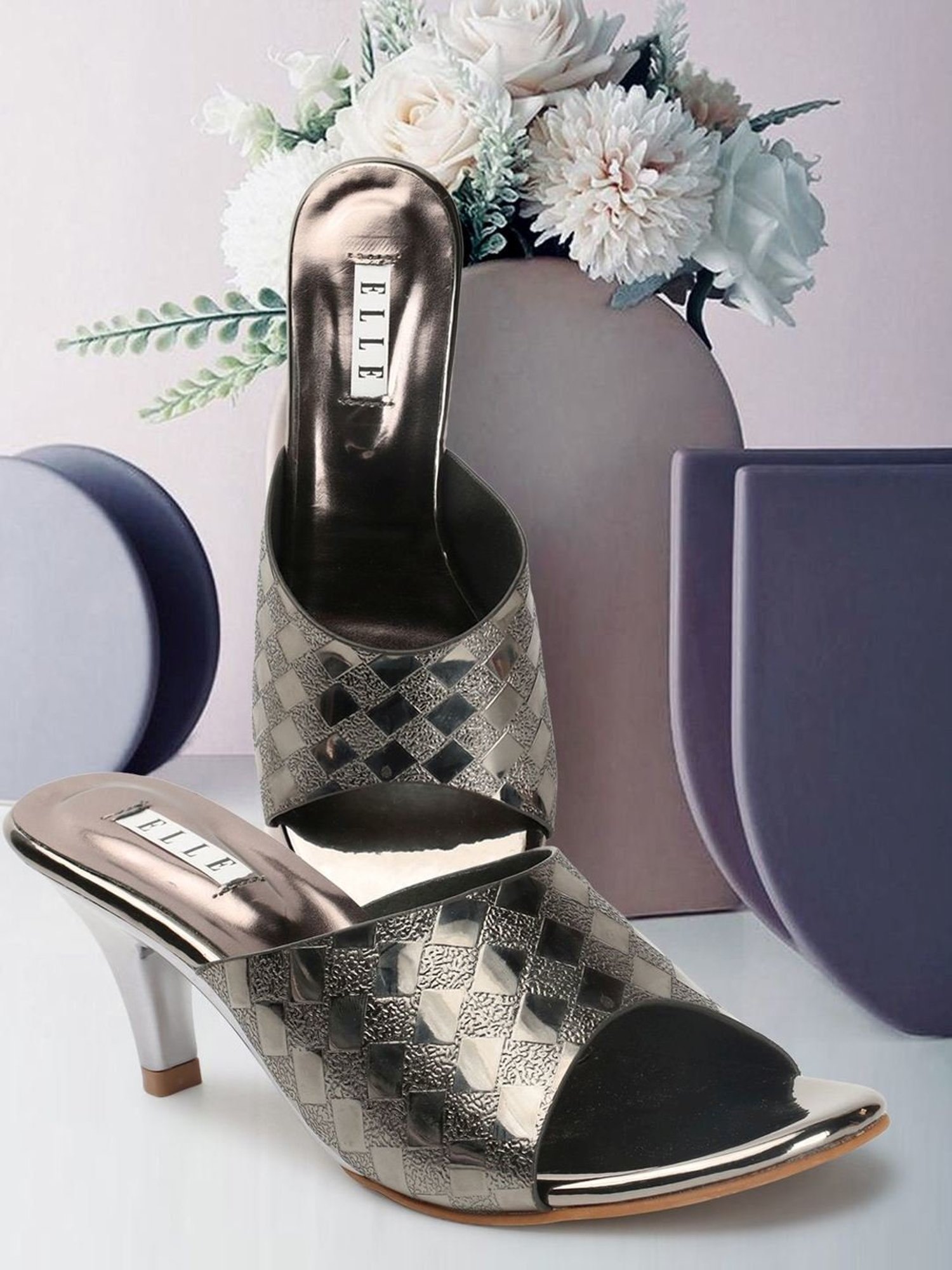 Elle Women's Gun Metal Casual Stilettos