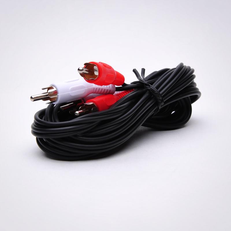 FireFold RCA-RWMM2-25 2 RCA Audio Cable - Male to Male 25ft - for connecting DVD players, VHS players, Sega Dreamcast, Nintendo 64