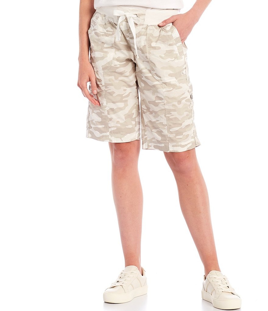 Calvin Klein Performance Camo Print Convertible Cargo Bermuda Shorts