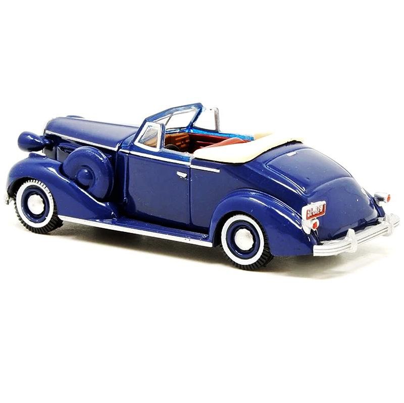 1936 Buick Special Convertible Coupe Musketeer Blue 1/87 (HO) Scale Diecast Model Car by Oxford Diecast