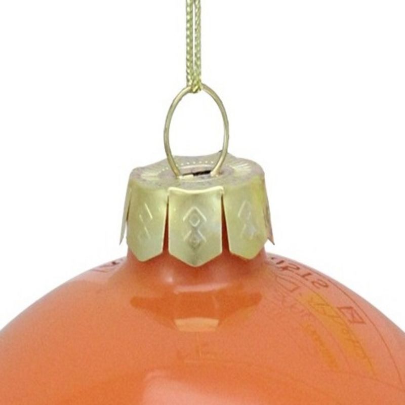 Raz Imports 4" Glass Ball Christmas Ornament - Orange