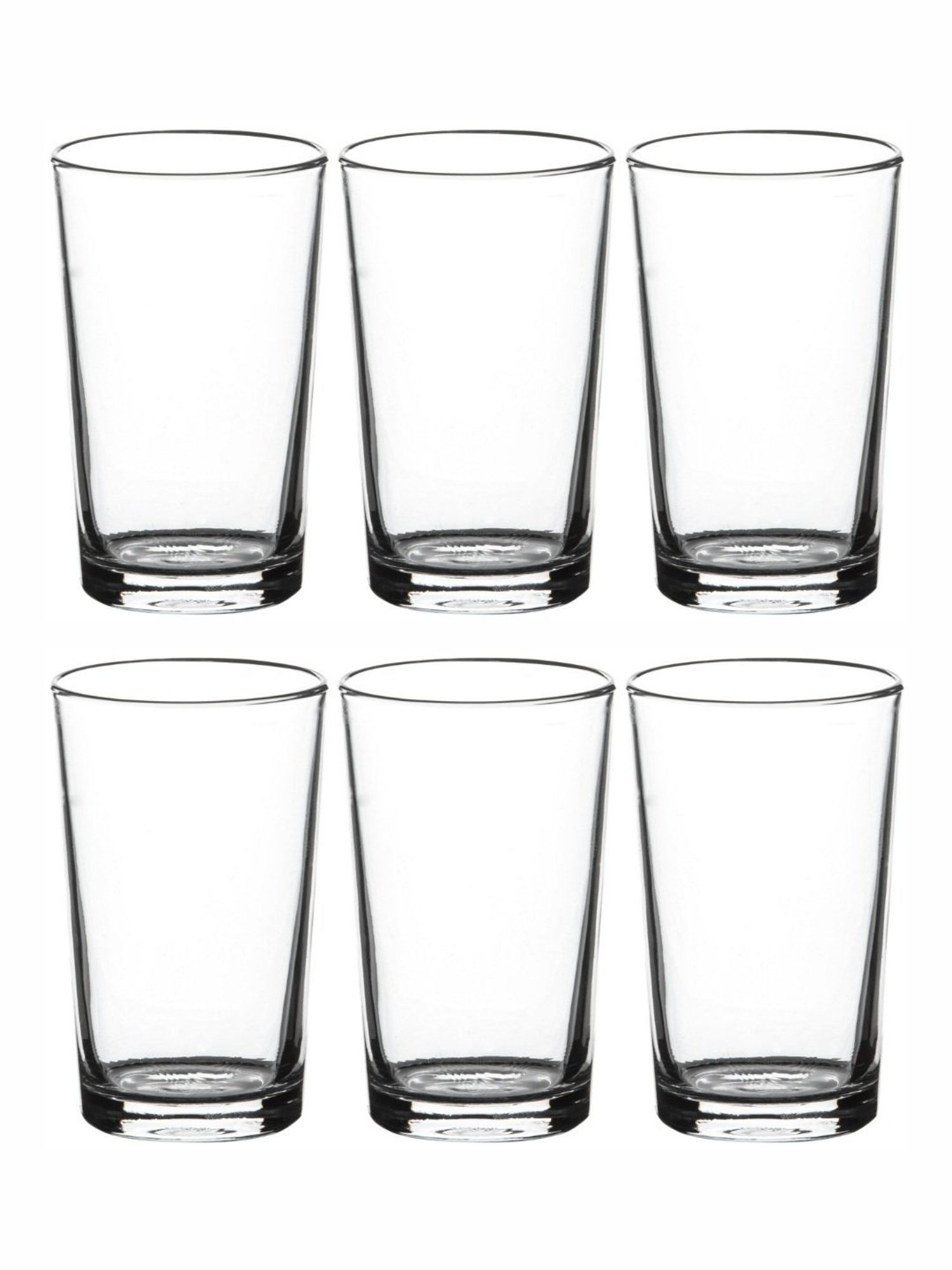 ROXX Transparent Glass Tumbler - Set of 6 (300ml)