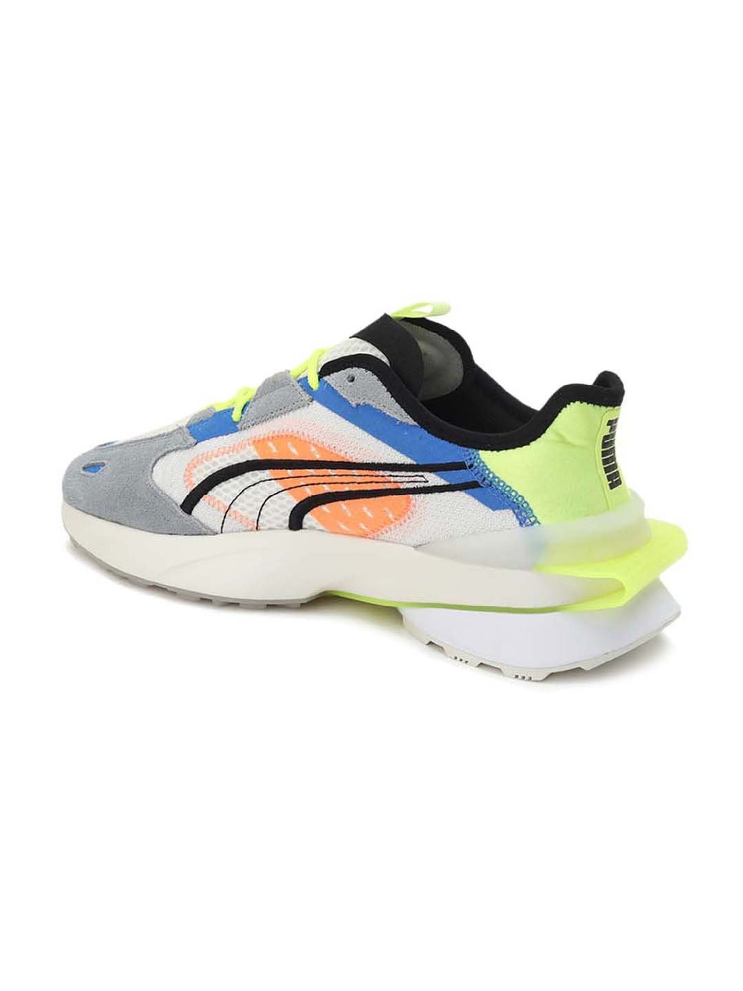 Puma Men's PWRFRAME OP 1 Abstract Trainers Beige Casual Sneakers