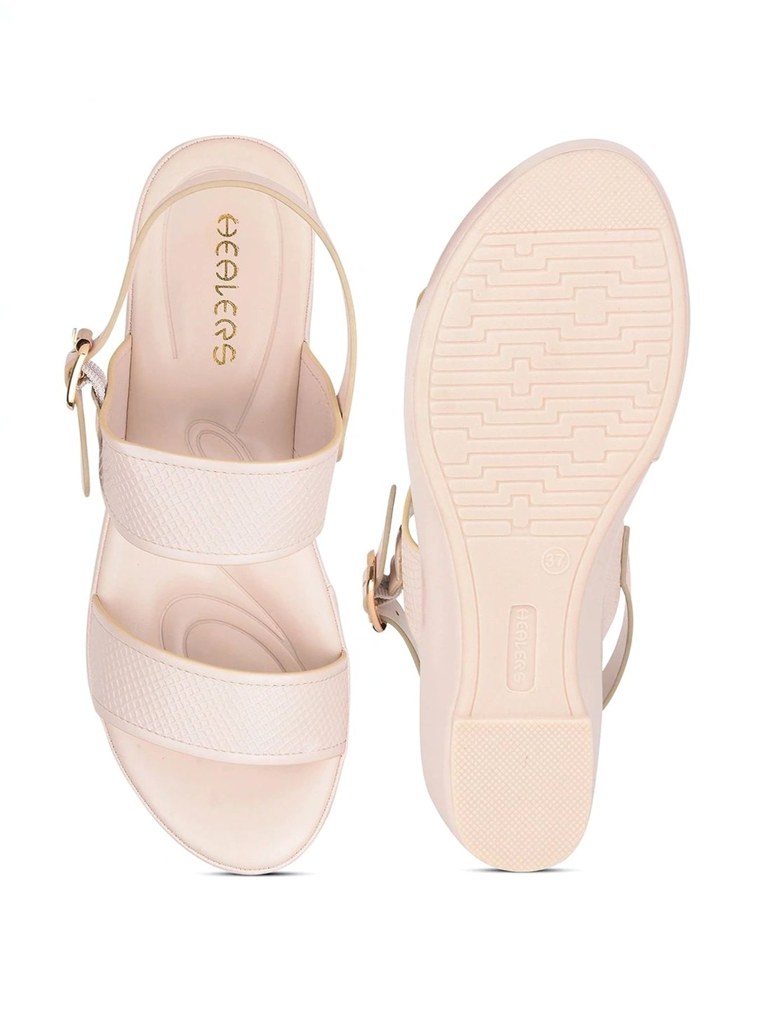 Healers by Liberty Women's Beige Back Strap Wedges