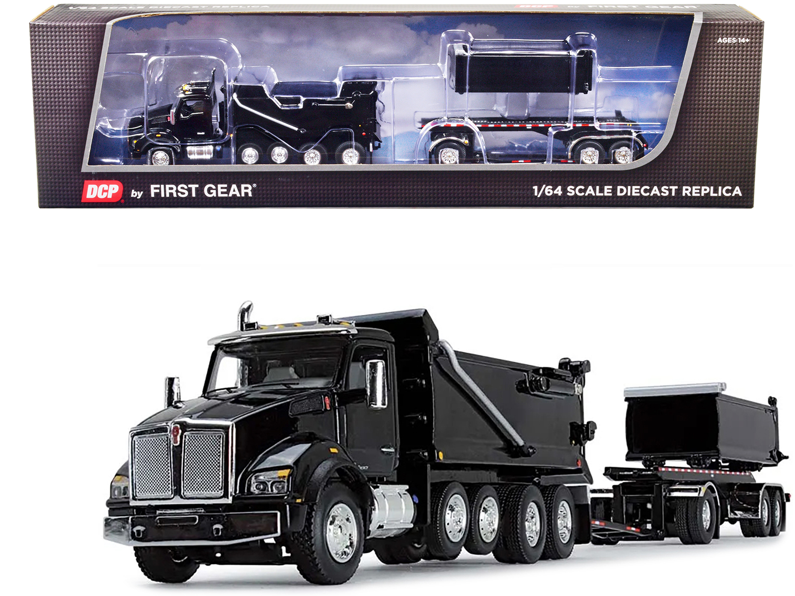 Kenworth W900 Truck Tractor Black 1/32 Diecast Model by New Ray