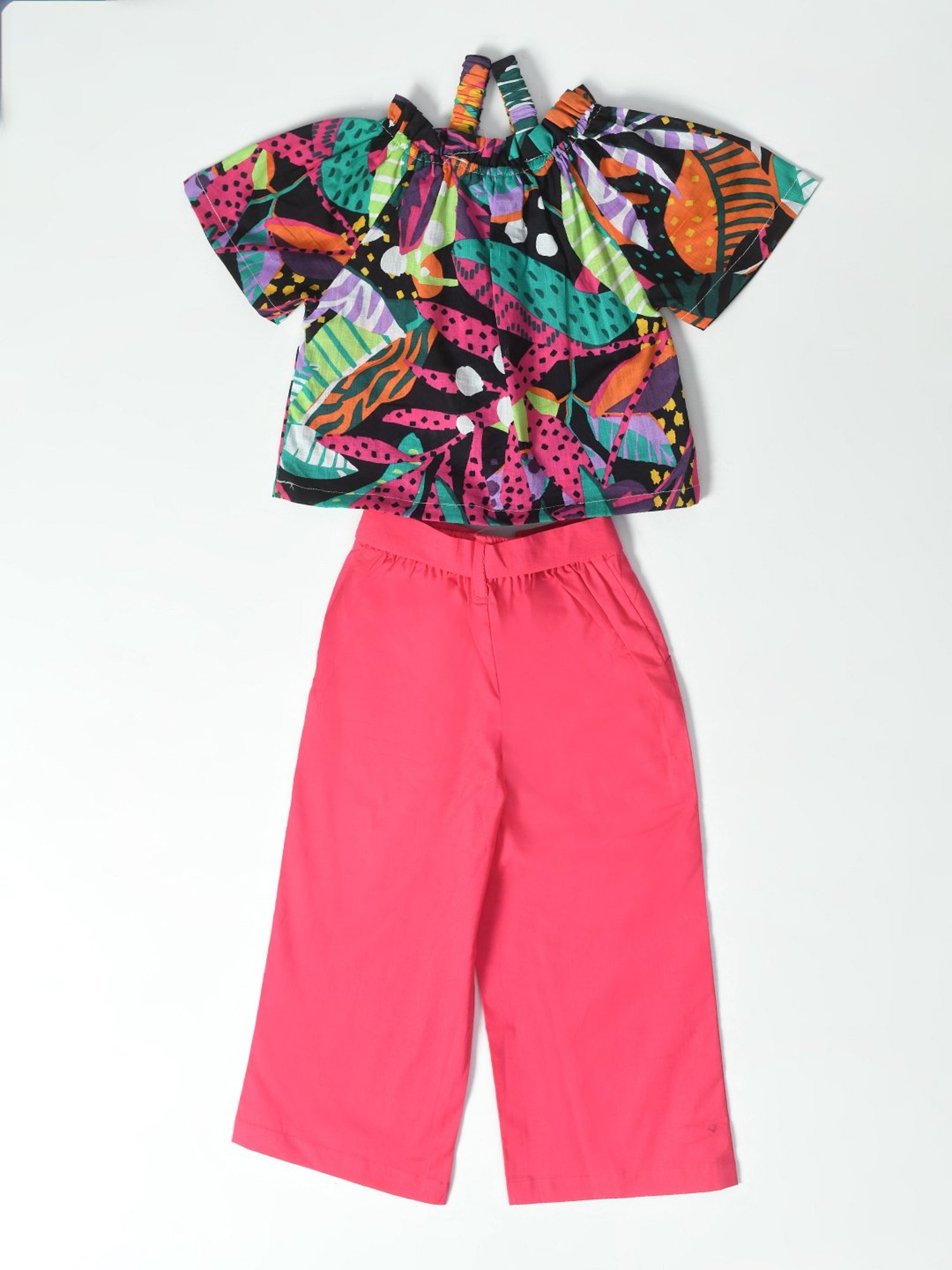 Bella Moda Kids Multicolor Printed Top With Pants