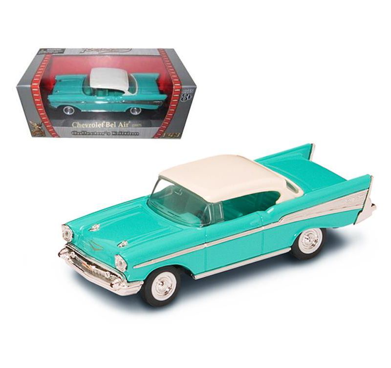 1957 Chevrolet Bel Air Turquoise 1/43 Diecast Model Car by Road Signature