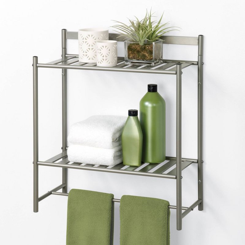 Slat Style Decorative Shelf Nickel - Zenna Home