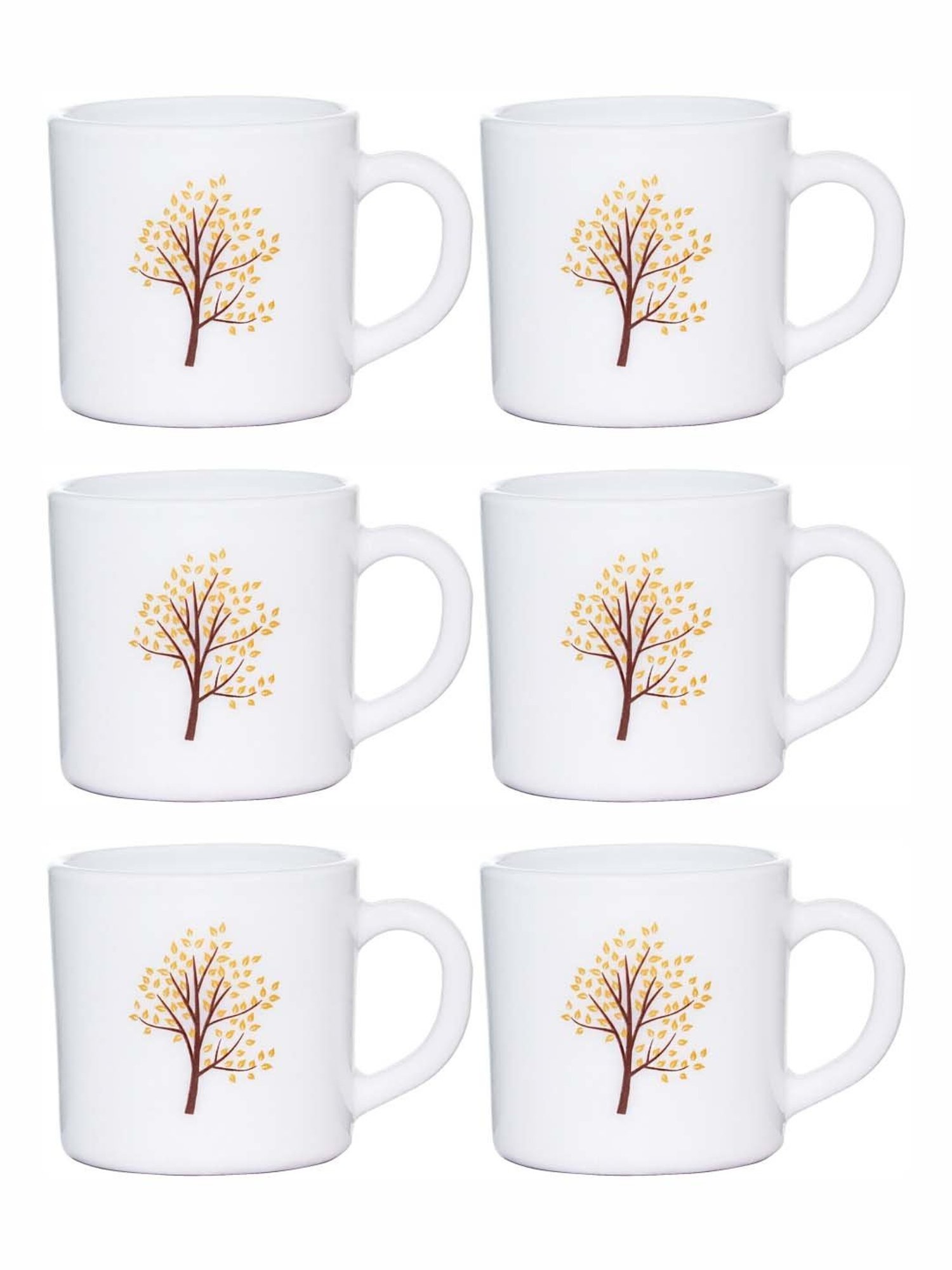 Cello White Opalware Cup (0.18 L) - Set of 6