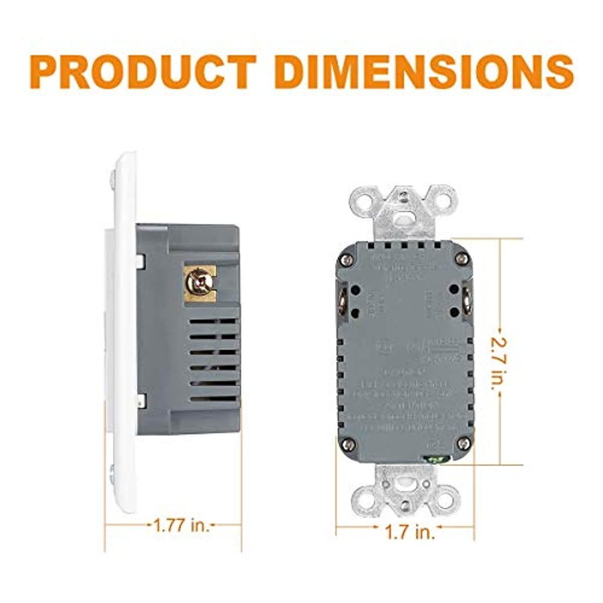 USB Charger Wall Outlet Dual High Speed Duplex Receptacle 15-Amp, Smart 3.1A Quick Charging Capability, Tamper Resistant Cover Plates Included MICMI C10 New Upgrade White, USB outlet 2pack