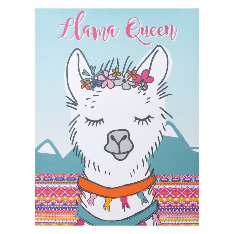 Trend Lab Unframed Wall Canvas Llama Queen