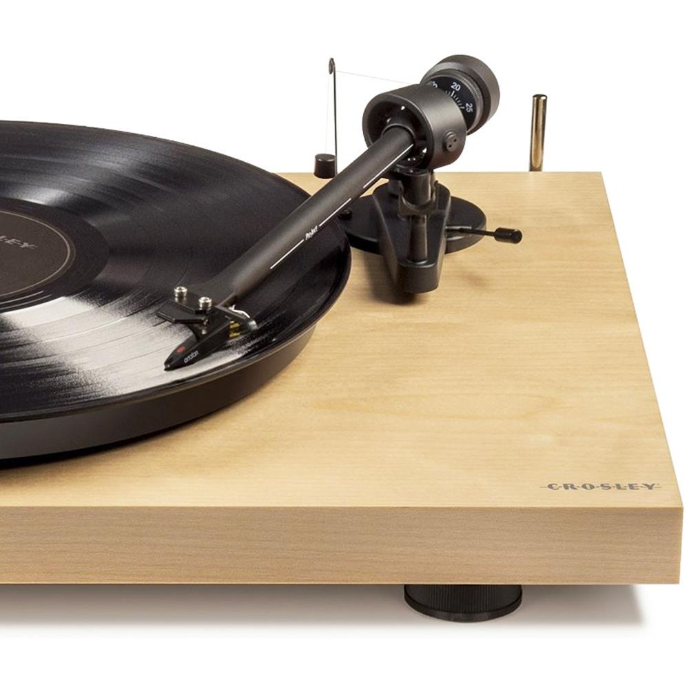 Crosley C10A-NA 2-Speed Pro-Ject Tone Arm Manual Belt Driven Turntable - Natural