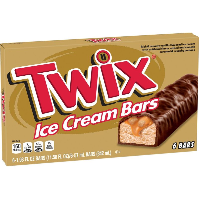 Twix Bar Ice Cream Bar - 6pk