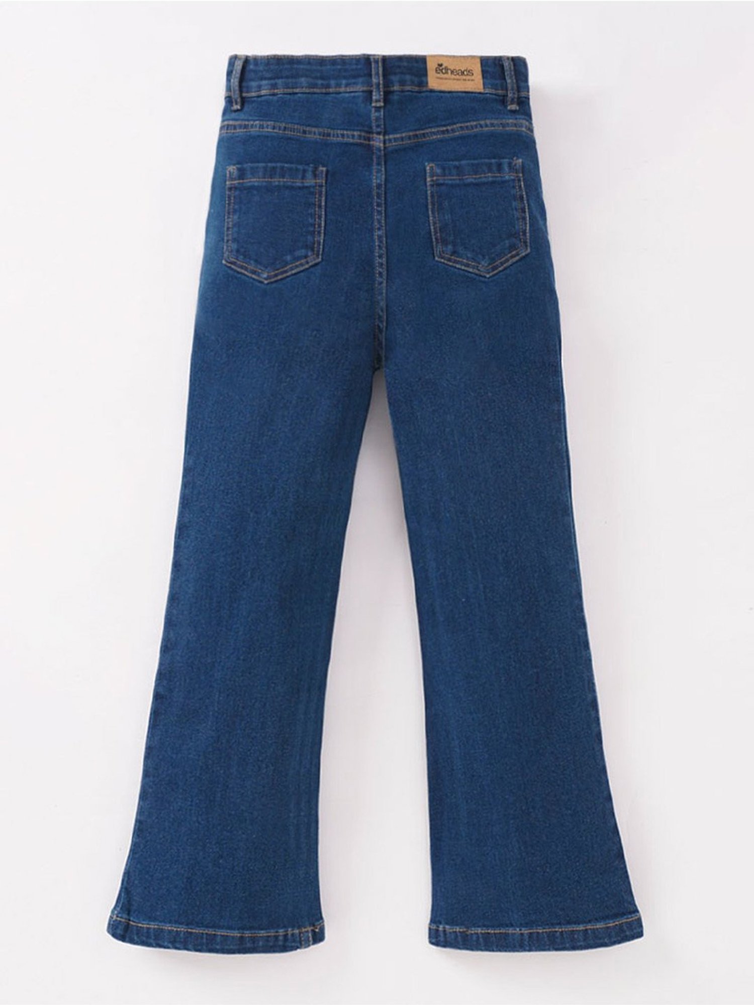 Edheads Girls Blue Cotton Wide Fit Jeans
