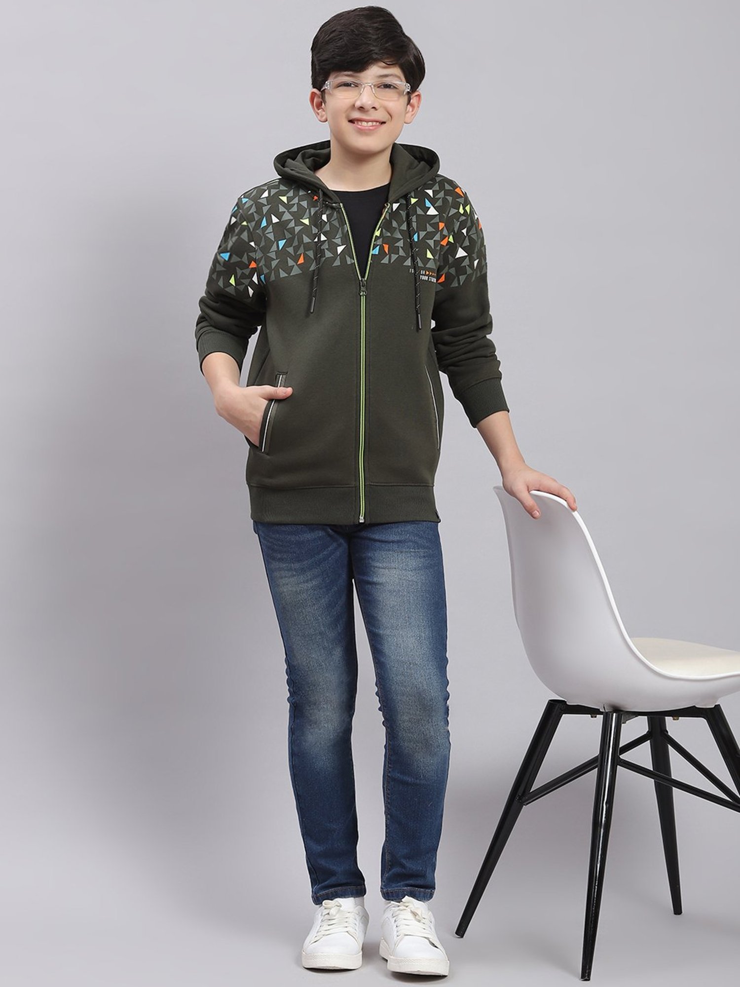 Mothercare Kids Navy Embellished Full Sleeves Sweatshirt