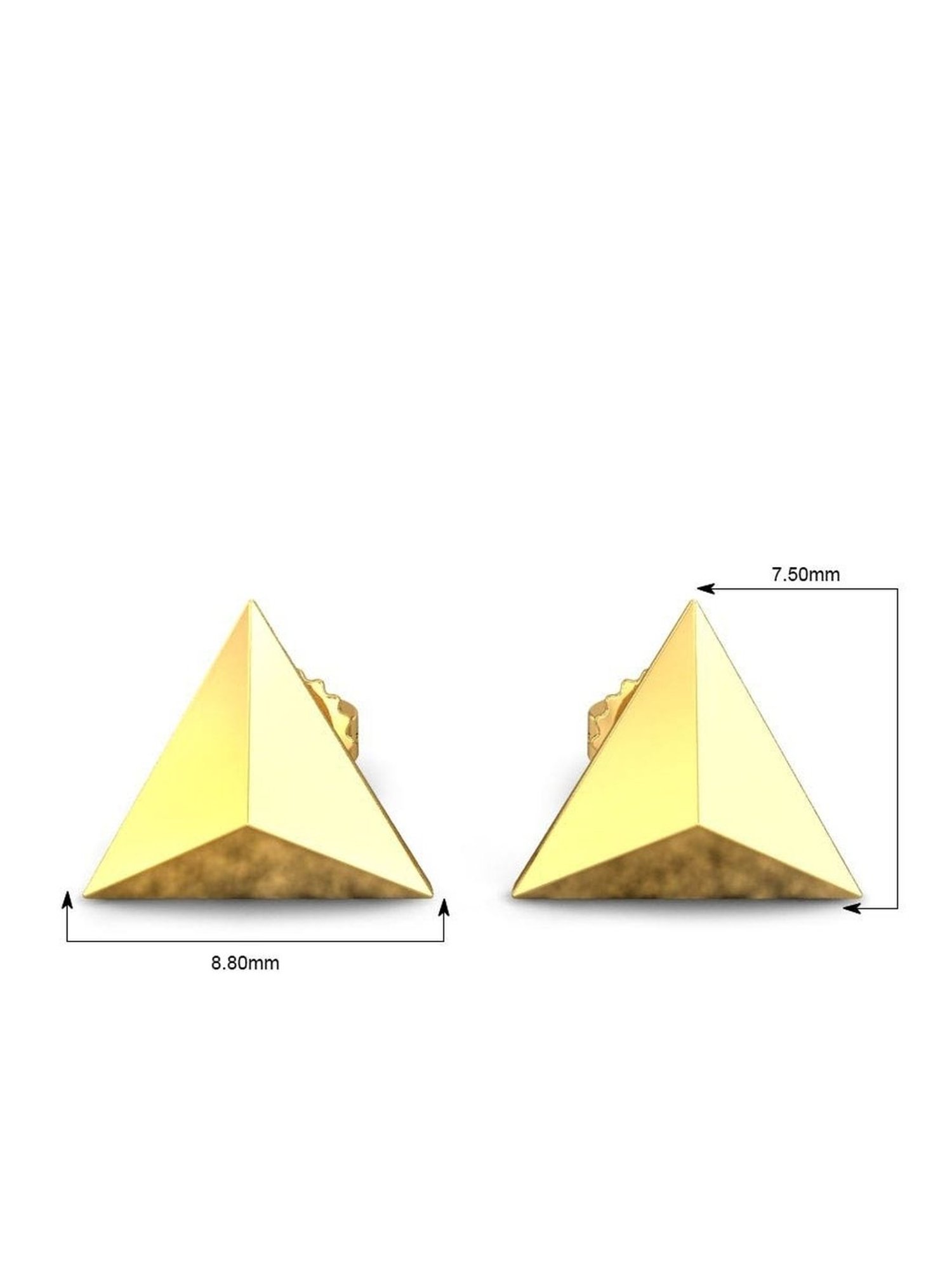 Candere by Kalyan Jewellers 18k BIS Hallmark Yellow Gold Stud Earrings