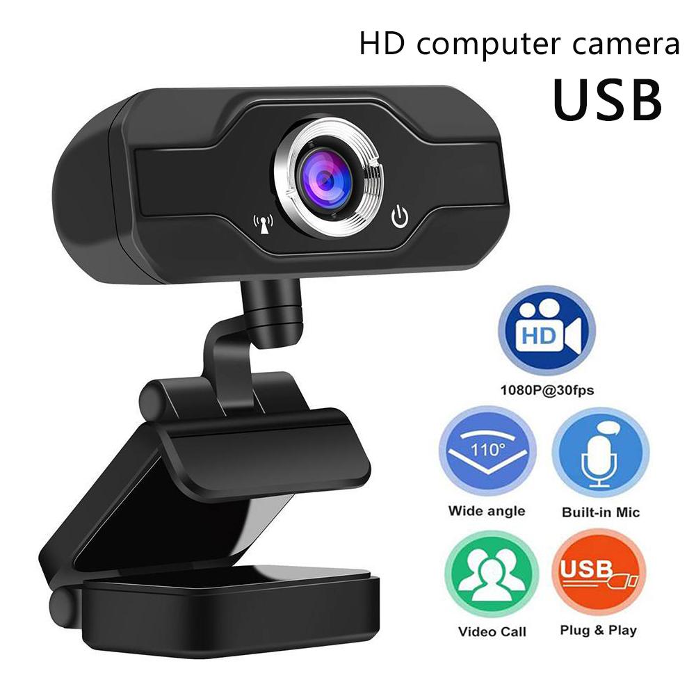 Full HD Webcam Mini Computer Camera with Microphone Portable USB Webcam for Online Meeting Computer Laptop