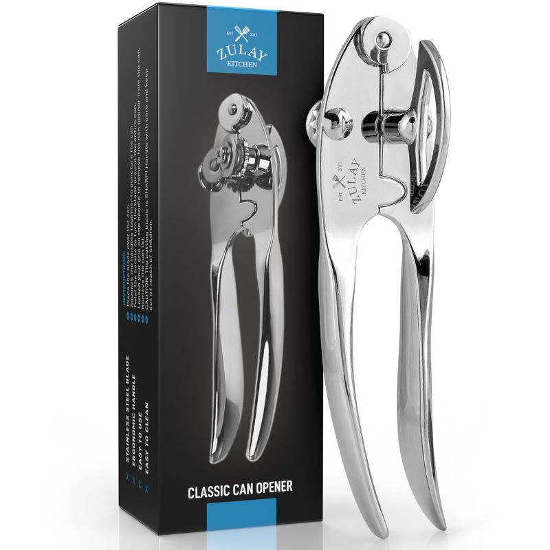Zulay Kitchen Manual Can Opener With Smooth Comfortable Grip Handle