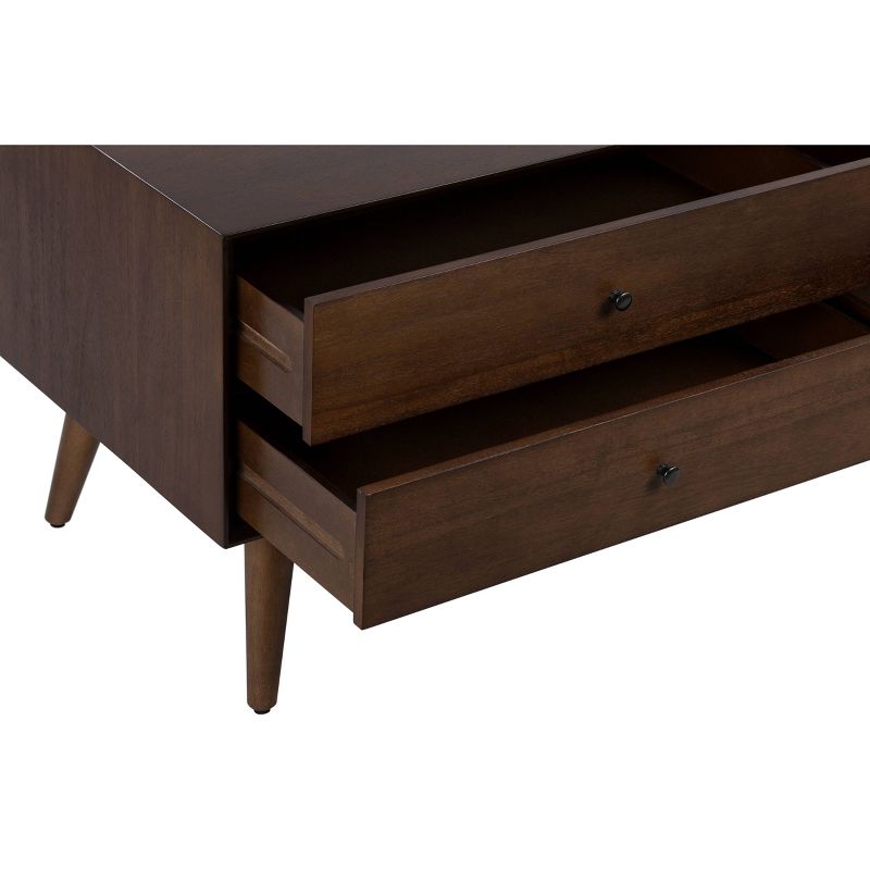 Brookline 3 Drawer TV Stand Walnut - Adore Decor