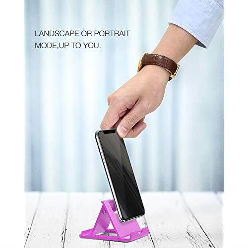 PhoneTablet Stand Foldable Desktop Holder for Devices611 Fit iPhone 11 Pro Max11 Pro11 iPad 102 2019 iPhone XsXs MaxXrX iPad Air 3 Mini 5 Galaxy Note 10 Plus PurpleSmall Size