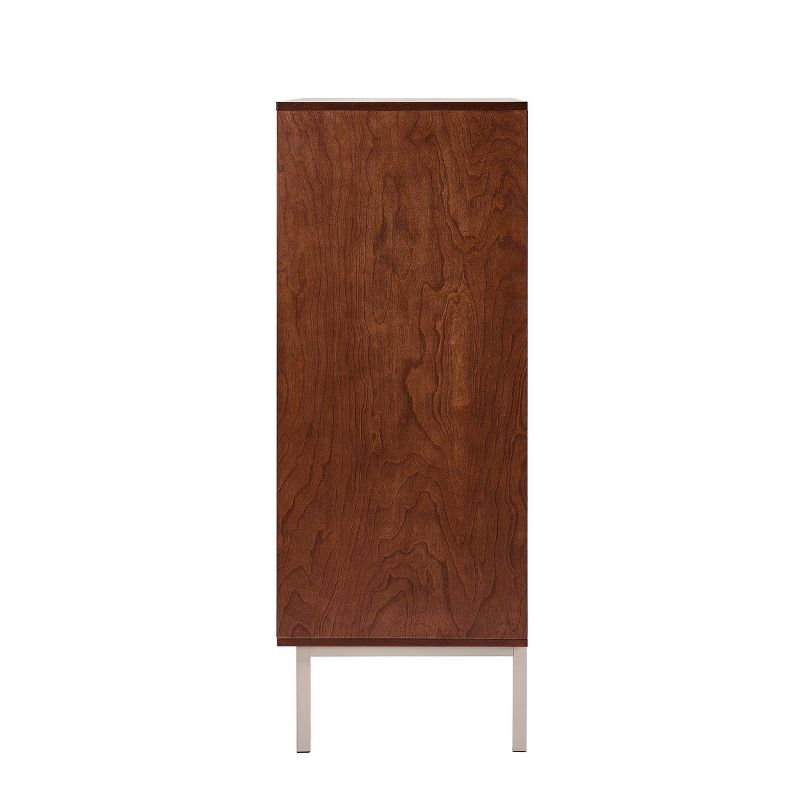 Hanzi Two-Tone Sliding Door Cabinet Gray/Brown - Holly & Martin