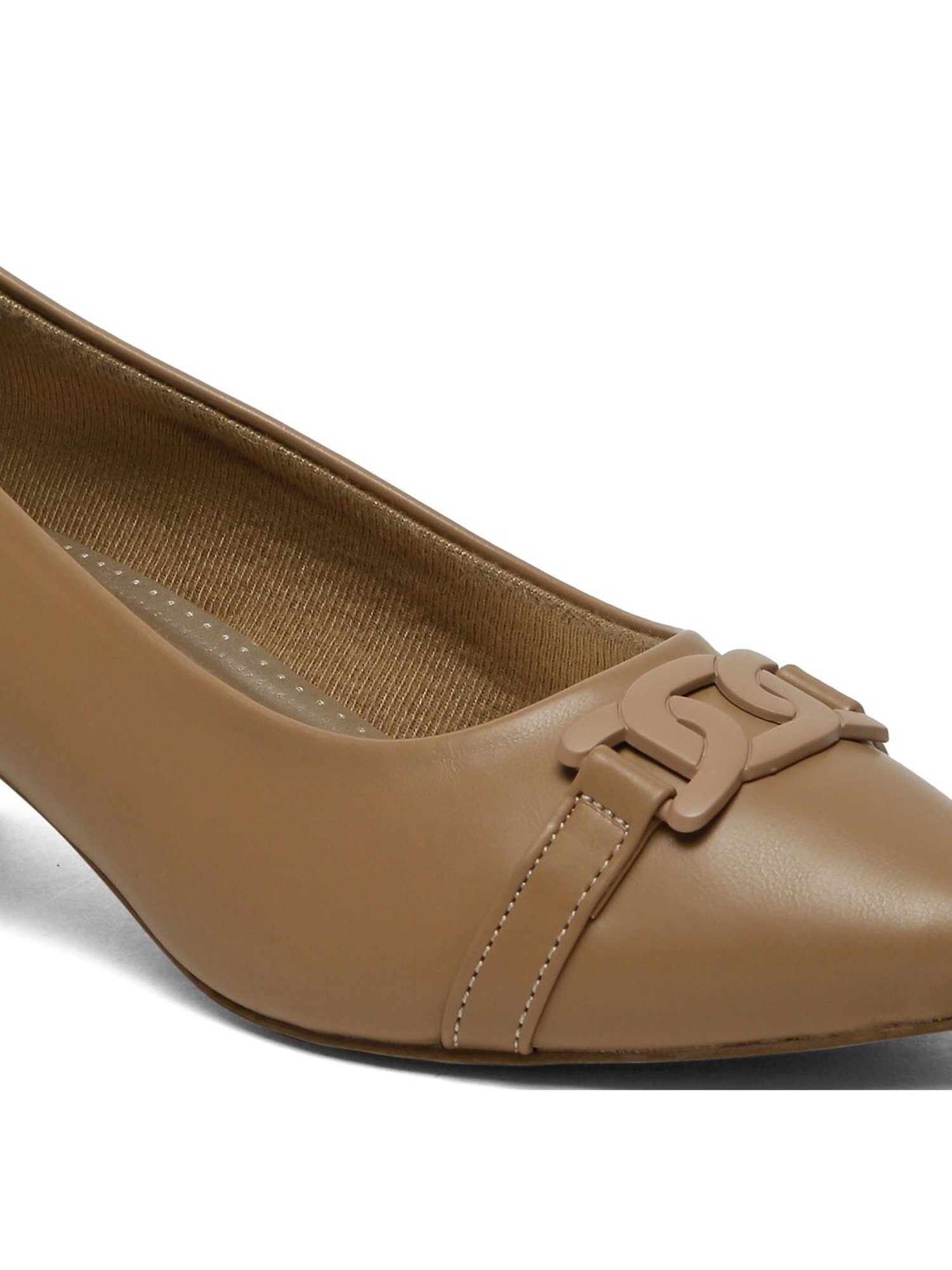 Flat N Heels Women's Khaki Casual Pumps
