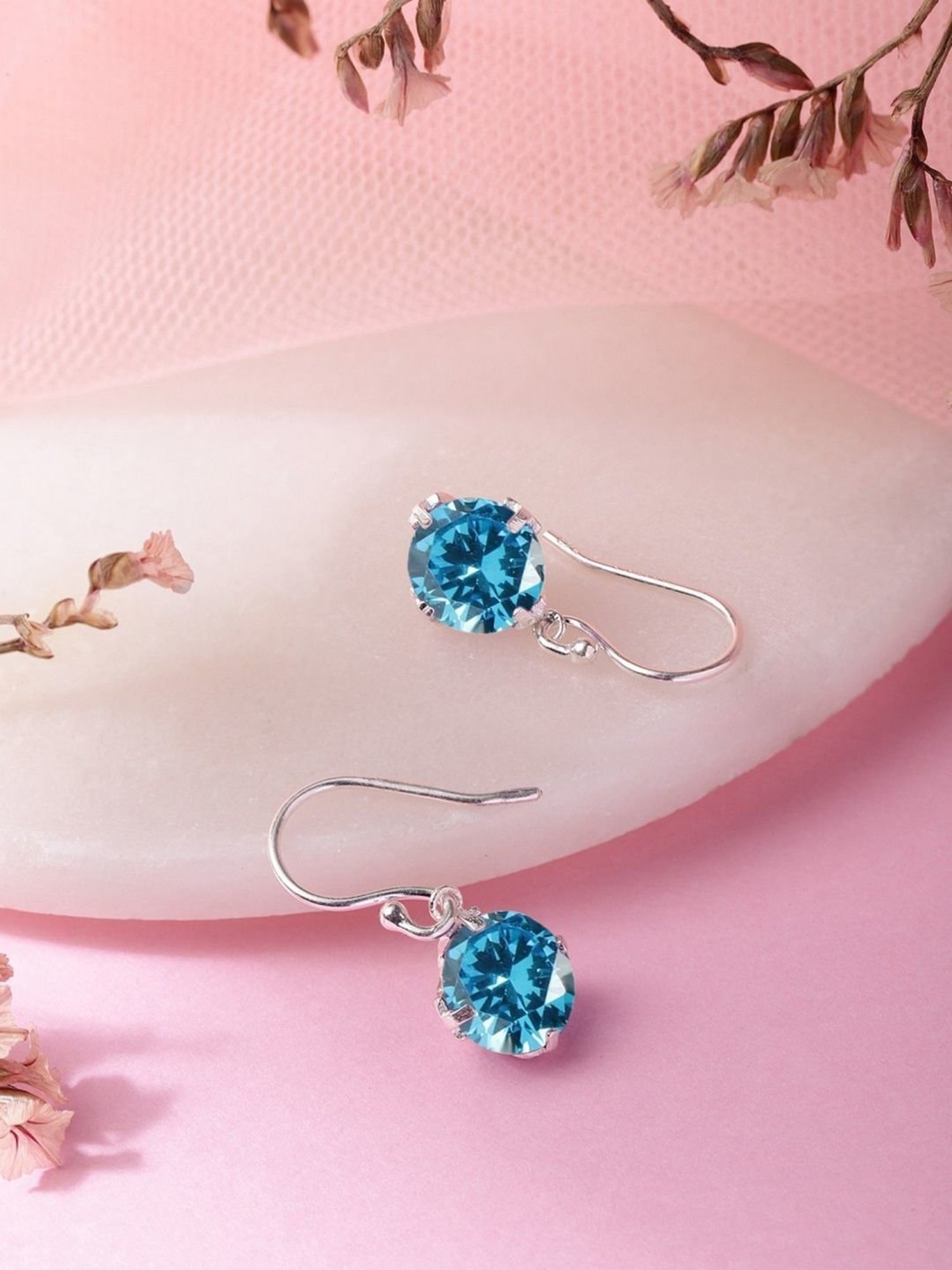 Zavya 92.5 Sterling Silver Drop Earrings for Women