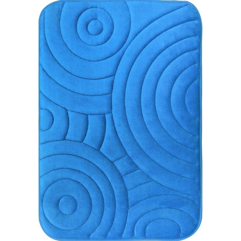 17"x24" Indulgence Bliss Bath Mat Blue - Home Dynamix