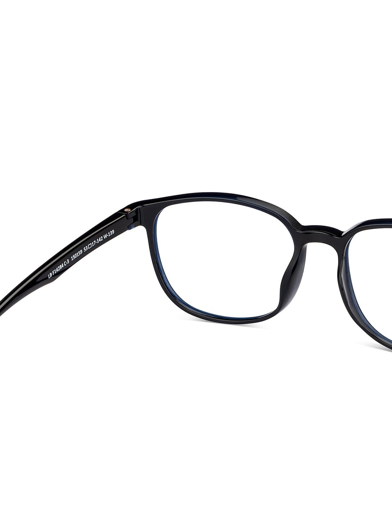 Lenskart Blu LB E14284 Black Full Rim Square Zero Power Computer Glasses