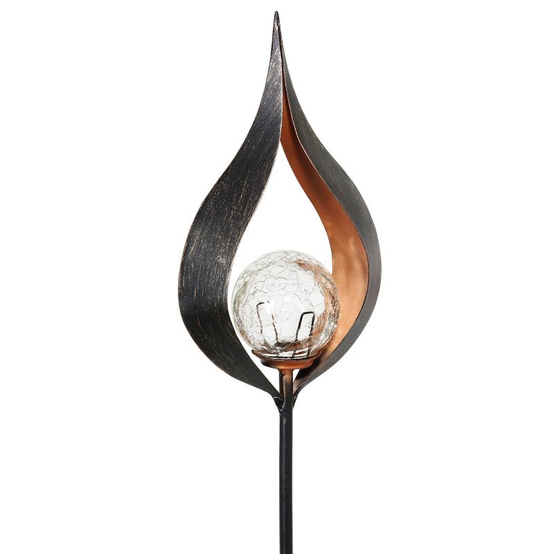 37.2" Solar Flame Torch Stake Black - Exhart