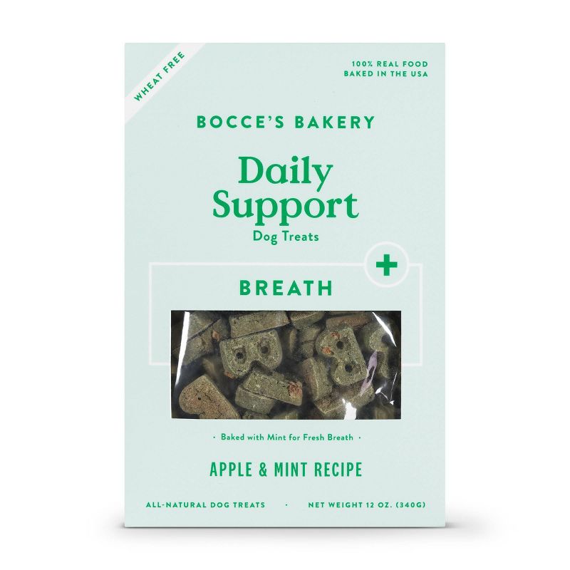 Bocce's Bakery Breath Aid Functional Dental Dog Treats - 12oz