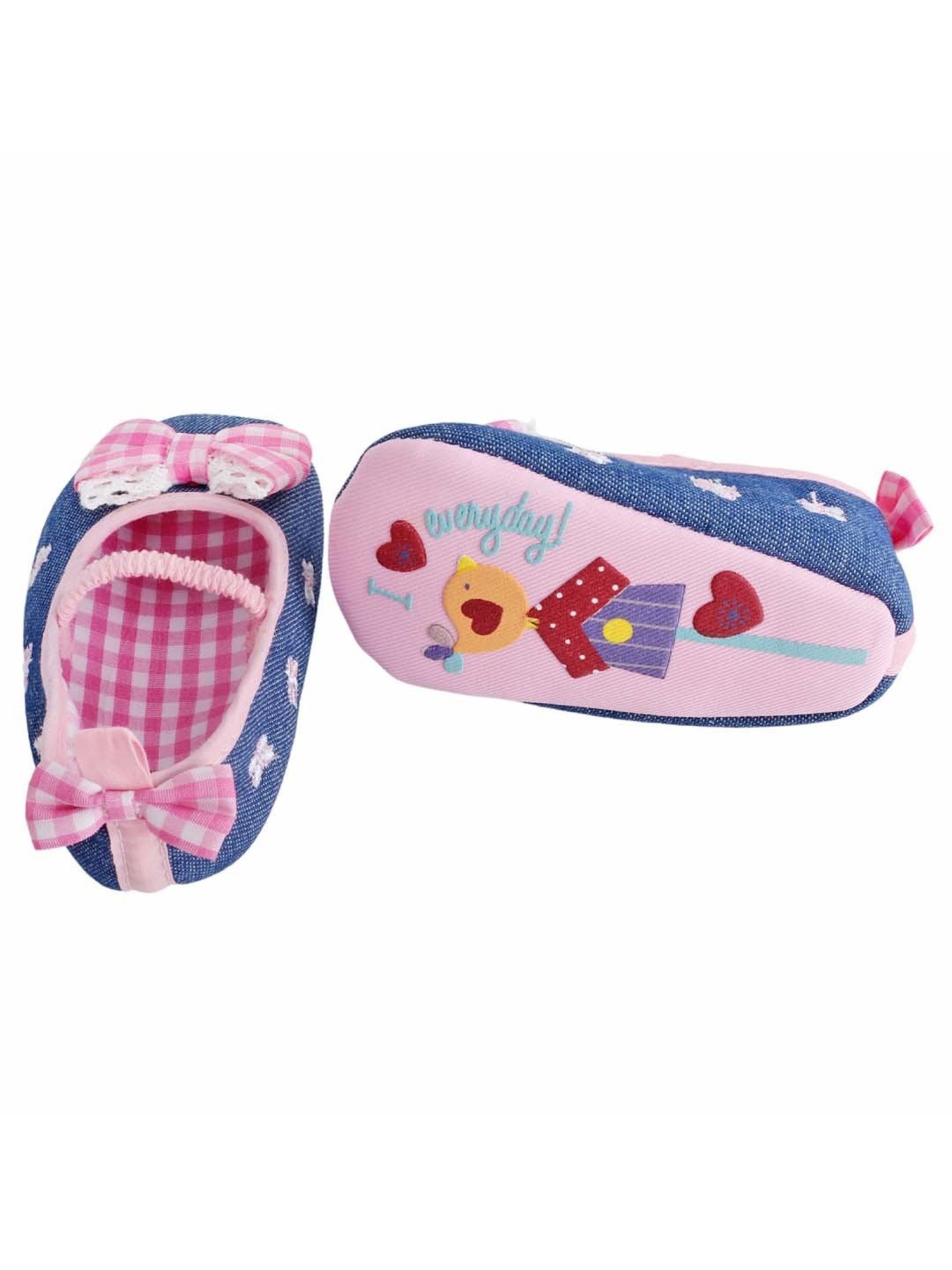 Baby Moo Kids Navy & Pink Mary Jane Shoes