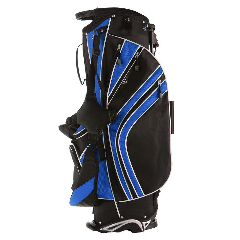 Costway Golf Stand Cart Bag Club w/6 Way Divider Carry Organizer Pockets Storage Blue