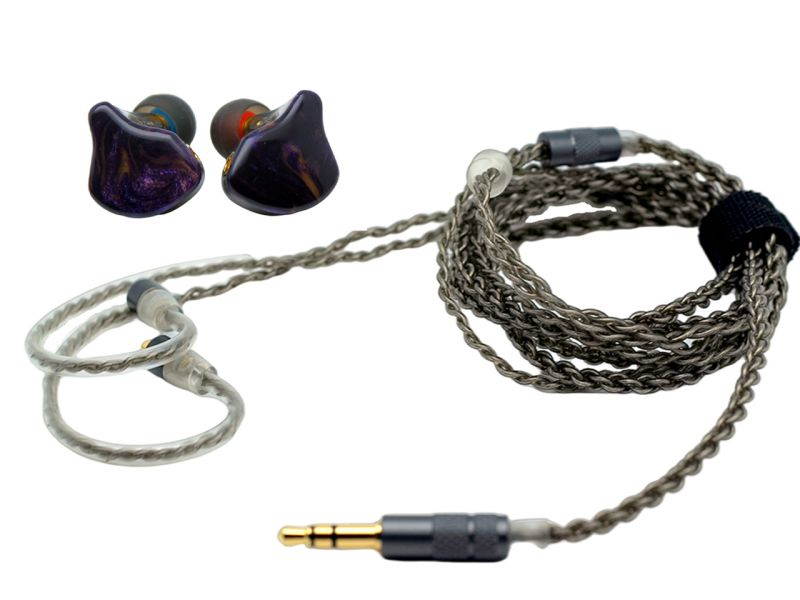 ApeSonic Rain-JET (In Ear Earbuds): Hybrid Balanced Armature & Dynamic Drivers, High Resolution, Synthetic Resin Shell, MMCX Connect - Cable Changeable, Hi-Fi & Premium Sound, Black Marble Color